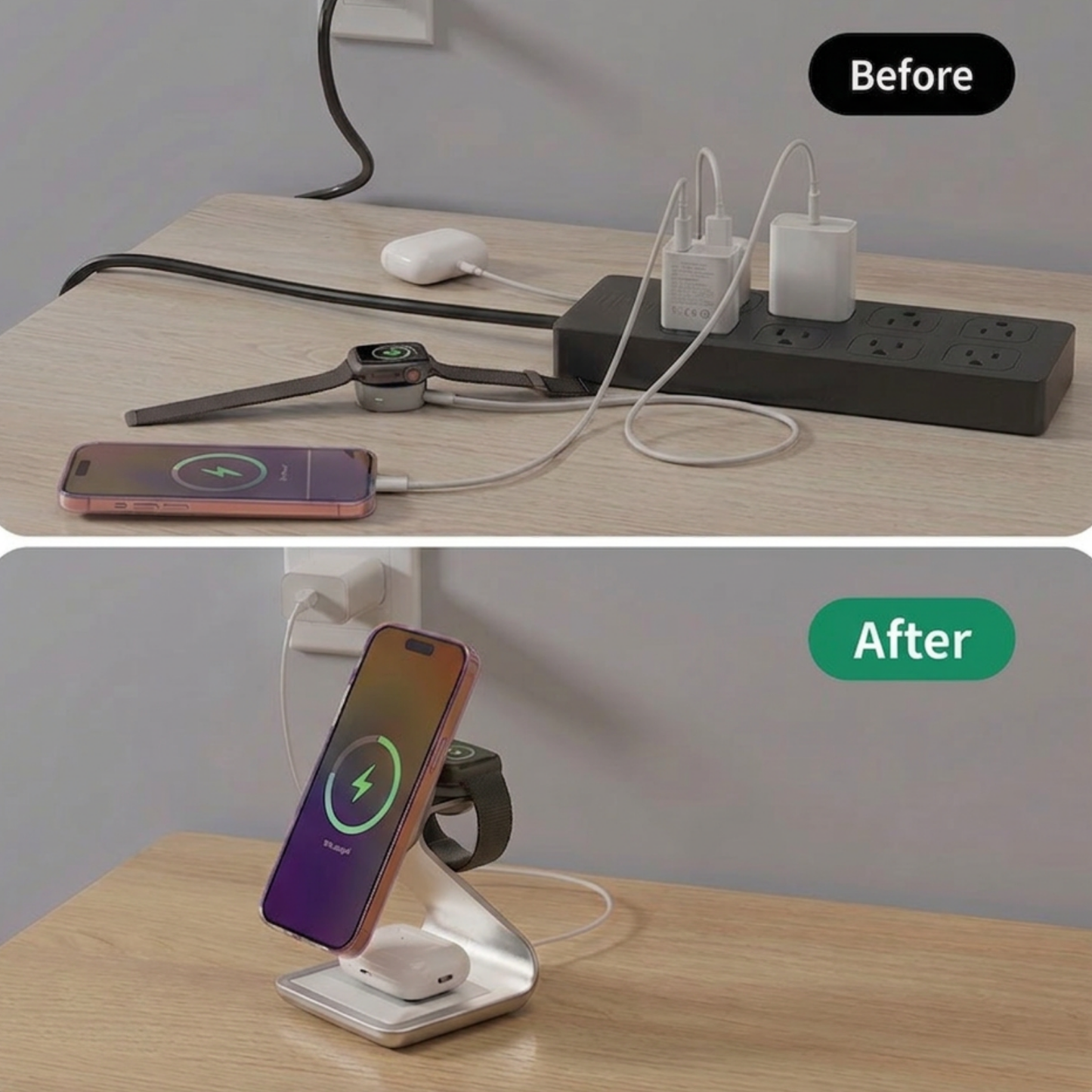 MaxCharge 3-in-1 Wireless Charging Station – The Must-Have Charger for Modern Women