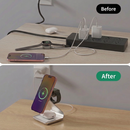 MaxCharge 3-in-1 Wireless Charging Station – The Must-Have Charger for Modern Women